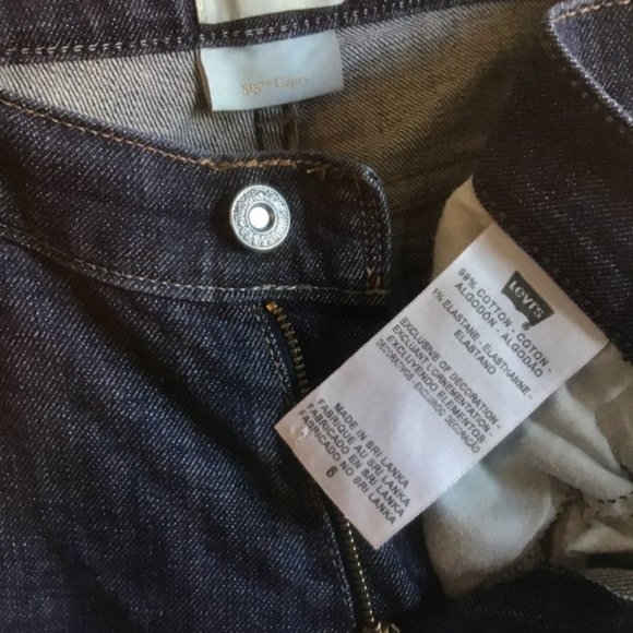 Levi’s Dark Blue 515 Cropped Jeans Sz 6 - Picture 6 of 7